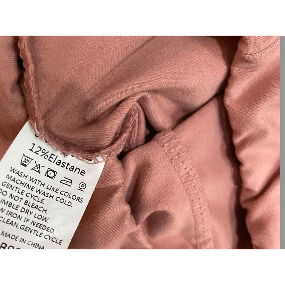 Size Large Womens Pink High Rise Legging Pockets Super Soft - Picture 4 of 4